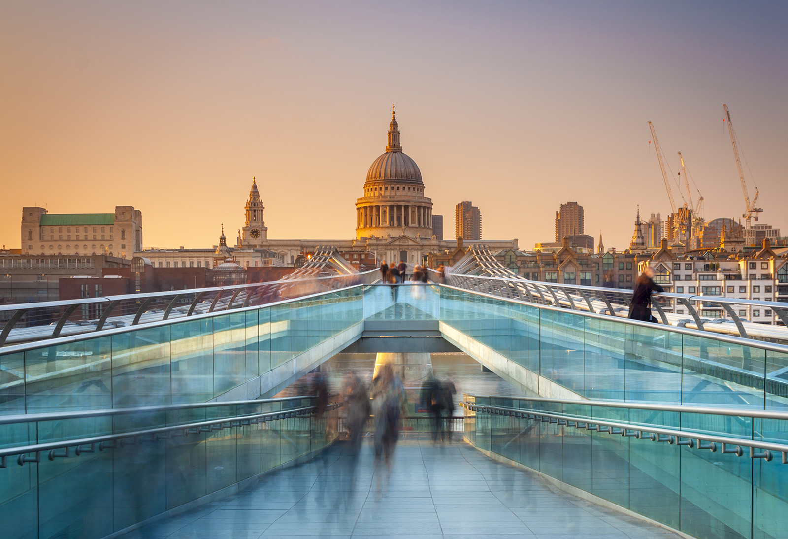 Busy commuters on their way home in London